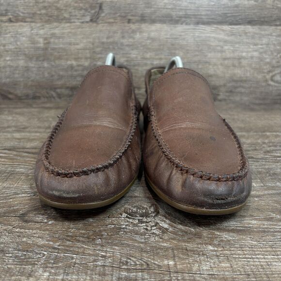 Frye Lewis Venetian Moccasin Loafers Men\'s 10.5 Brown Leather Slip On Shoes main image 5